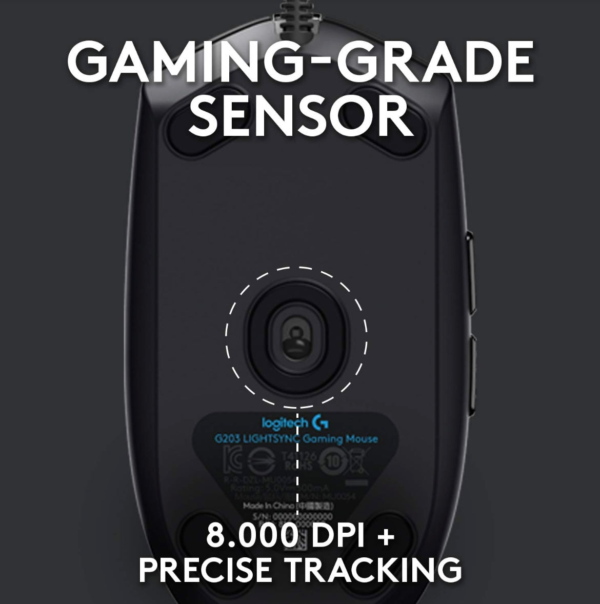 Logitech G102 Mouse USB Wired Gaming Mouse 8000 DPI Rainbow Optical Effect Screen For PC/Mac Computer and Laptop