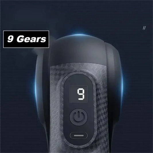 9 Heads 9 Gears Professional Total Fitness Massage Gun Small Golden Triangle Long Standby Massage Gun