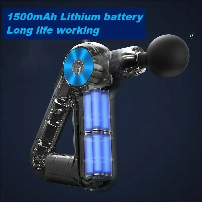 9 Heads 9 Gears Professional Total Fitness Massage Gun Small Golden Triangle Long Standby Massage Gun