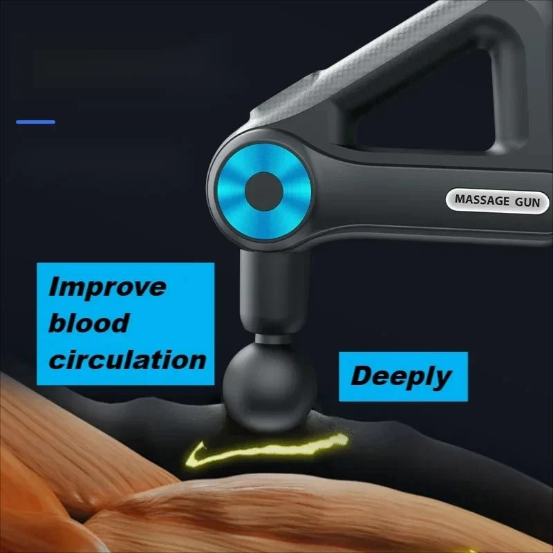 9 Heads 9 Gears Professional Total Fitness Massage Gun Small Golden Triangle Long Standby Massage Gun