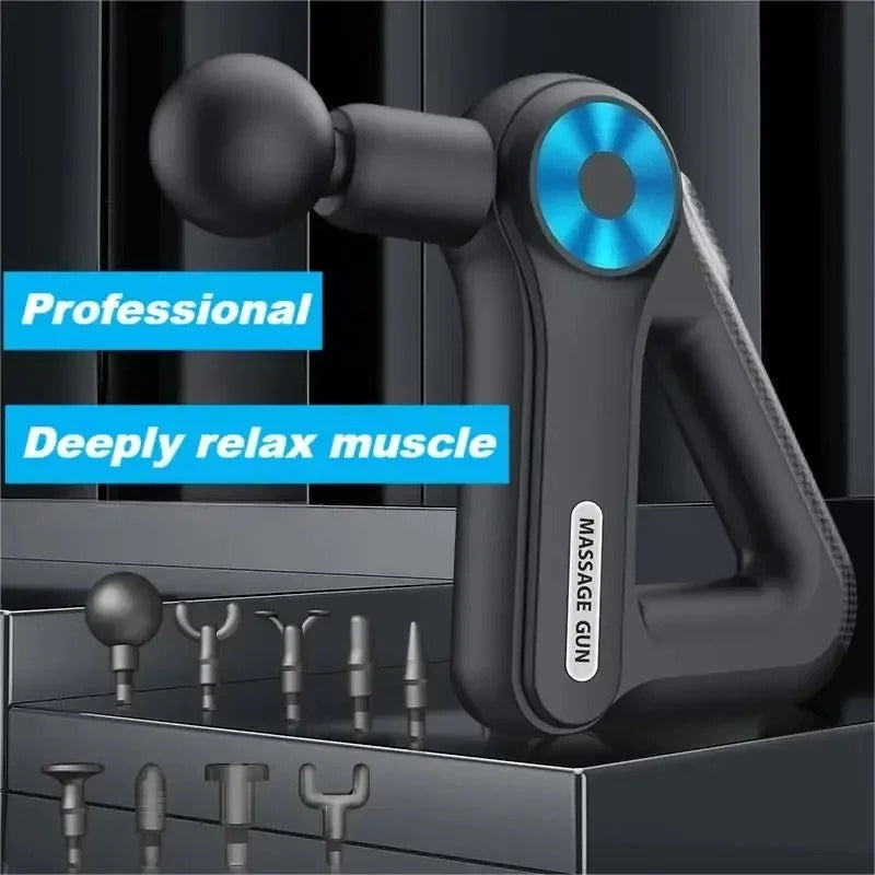 9 Heads 9 Gears Professional Total Fitness Massage Gun Small Golden Triangle Long Standby Massage Gun