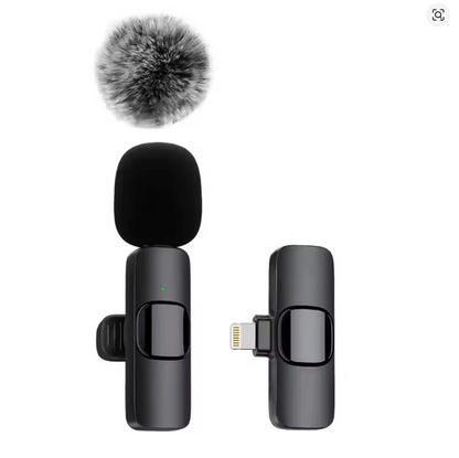 NEW Wireless Lavalier Microphone Audio Video Recording Mini Mic For iPhone Android Laptop Live Gaming Mobile Phone Microphone
