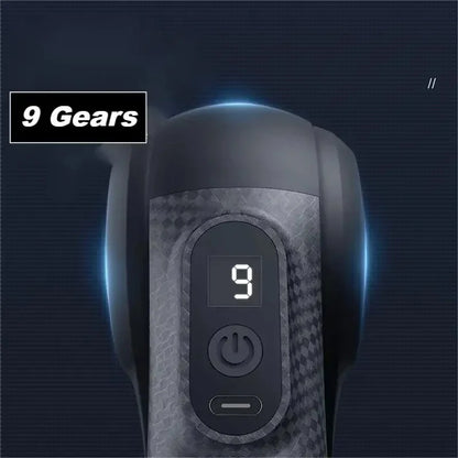 9 Heads 9 Gears Professional Total Fitness Massage Gun Small Golden Triangle Long Standby Massage Gun