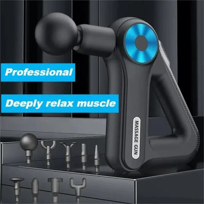 9 Heads 9 Gears Professional Total Fitness Massage Gun Small Golden Triangle Long Standby Massage Gun